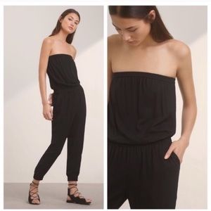 ARITZIA TALULA black full length strapless jumper